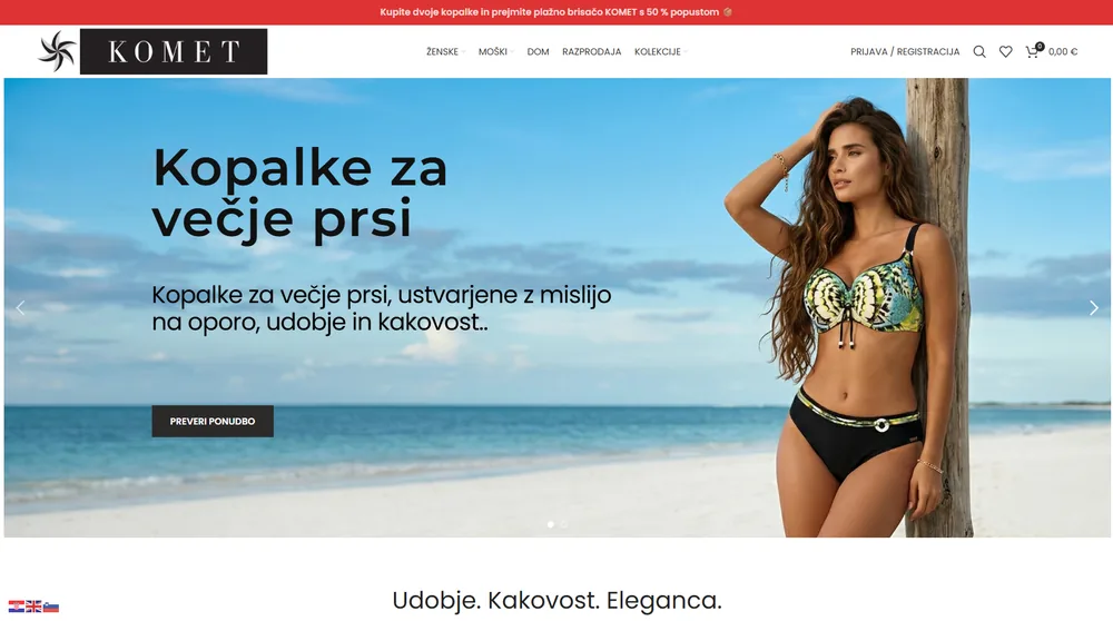 Predogled spletne strani Komet Metlika